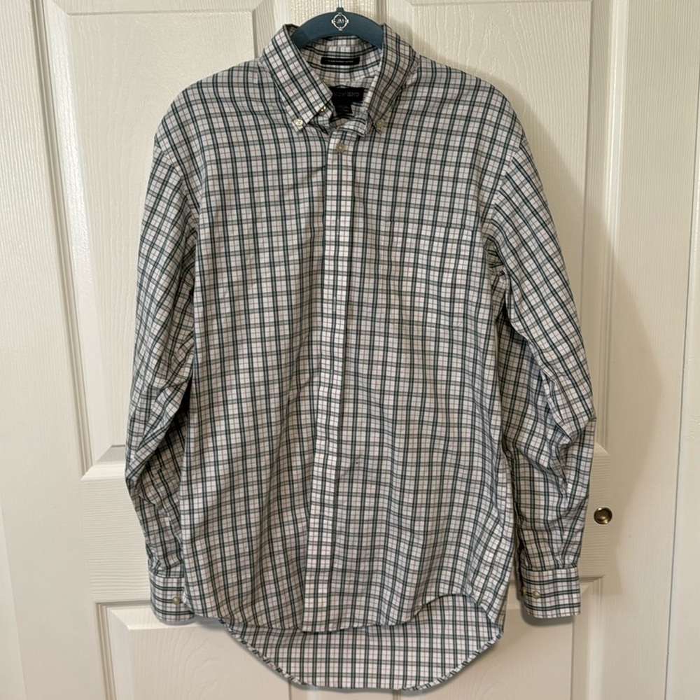 Land’s End No Iron Pinpoint Oxford Traditional Fit 15x34 Medium
